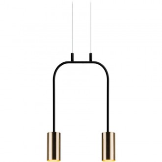 AMPLEX 8841 | Vai Amplex visilice svjetiljka 2x GU10 sjajni zlatni bakar, crno