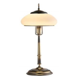 AMPLEX 8902 | Agat Amplex stolna svjetiljka 55cm sa prekidačem na kablu 1x E27 bronca, krem