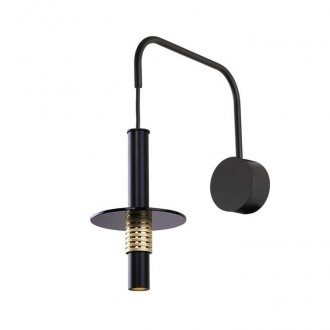 AMPLEX 8928 | Alvito Amplex zidna svjetiljka 1x GU10 / MR11 crno, sjajni zlatni bakar