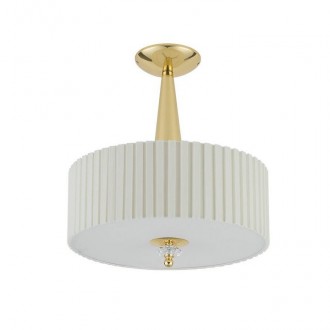 AMPLEX 8936 | Lilosa Amplex stropne svjetiljke svjetiljka 3x E14 sjajni zlatni bakar, bijelo, prozirno