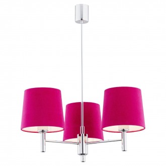 ARGON 1382 | Bolzano-AR Argon luster svjetiljka 3x E27 krom, ružičasto, bijelo