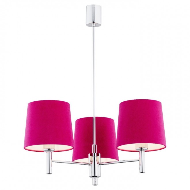 ARGON 1382 | Bolzano-AR Argon luster svjetiljka 3x E27 krom, ružičasto, bijelo