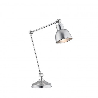 ARGON 3196 | Eufrat Argon stolna svjetiljka 45cm sa prekidačem na kablu elementi koji se mogu okretati 1x E27 krom, brušeno