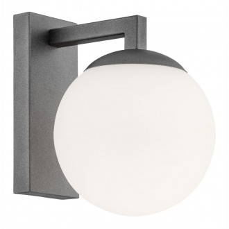 ARGON 3734 | Aspen-AR Argon zidna svjetiljka 1x E27 grafit, opal