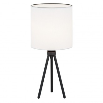 ARGON 4083 | Hilary-AR Argon stolna svjetiljka 42cm sa prekidačem na kablu 1x E27 crno, bijelo