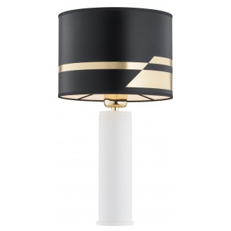 ARGON 4232 | Almada-AR Argon stolna svjetiljka 46cm sa prekidačem na kablu 1x E27 bijelo, crno, zlatno