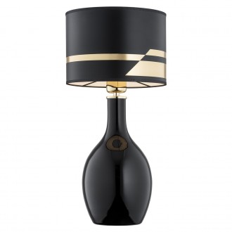 ARGON 4235 | Beja-AR Argon stolna svjetiljka 56cm sa prekidačem na kablu 1x E27 crno, zlatno