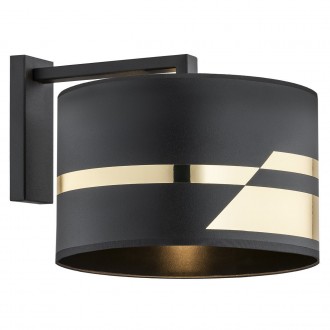 ARGON 4296 | Metis-AR Argon zidna svjetiljka 1x E27 crno, zlatno