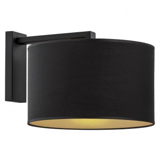 ARGON 4340 | Karin Argon zidna svjetiljka 1x E27 crno, zlatno