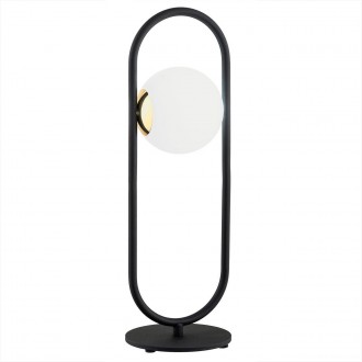 ARGON 4992 | Rovetto Argon stolna svjetiljka 47cm s prekidačem 1x G9 crno, mesing, opal