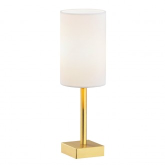 ARGON 8030 | Abruzzo-AR Argon stolna svjetiljka 37cm sa prekidačem na kablu 1x E14 brušeno zlato, bijelo