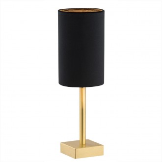 ARGON 8031 | Abruzzo-AR Argon stolna svjetiljka 37cm sa prekidačem na kablu 1x E14 brušeno zlato, crno
