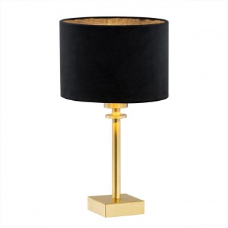 ARGON 8049 | Abbano Argon stolna svjetiljka 38cm sa prekidačem na kablu 1x E27 brušeno zlato, crno