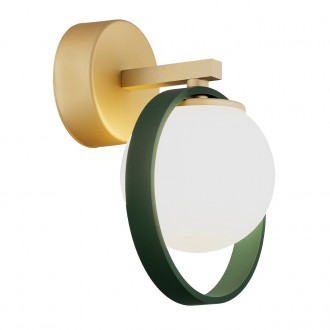 ARGON 8258 | Saturnia-AR Argon zidna svjetiljka 1x G9 zlatno, zeleno, opal