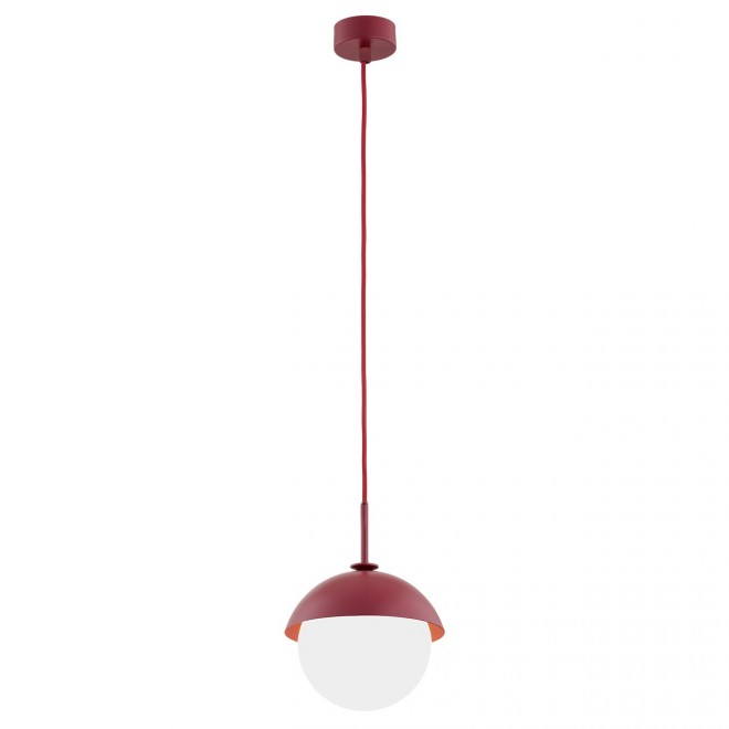 ARGON 8296 | Cappello Argon visilice svjetiljka kuglasta 1x E27 crveno, opal