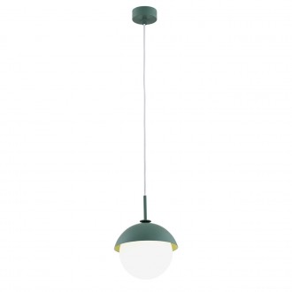 ARGON 8297 | Cappello Argon visilice svjetiljka kuglasta 1x E27 zeleno, opal