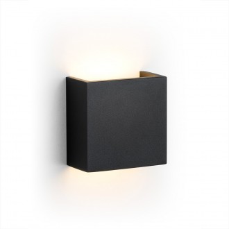 ARGON 8359 | Gent-AR Argon zidna svjetiljka četvrtast 1x LED 486lm 3000K crno