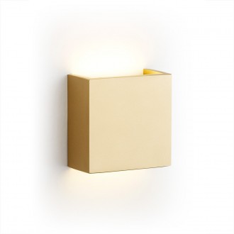 ARGON 8360 | Gent-AR Argon zidna svjetiljka četvrtast 1x LED 486lm 3000K zlatno