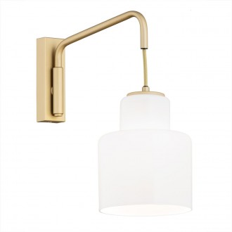 ARGON 8371 | Diuna Argon zidna svjetiljka 1x E27 zlatno, opal