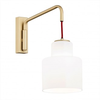 ARGON 8372 | Diuna Argon zidna svjetiljka 1x E27 zlatno, crveno, opal