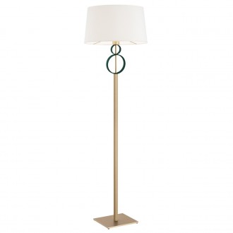 ARGON 8375 | Perseo Argon podna svjetiljka 158cm s prekidačem 1x E27 zlatno, zeleno, krem