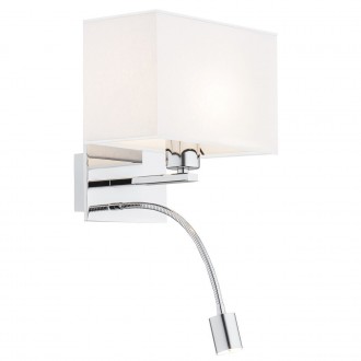 ARGON 867 | Hilary-AR Argon zidna svjetiljka s prekidačem fleksibilna 1x E27 + 1x LED 560lm krom, bijelo