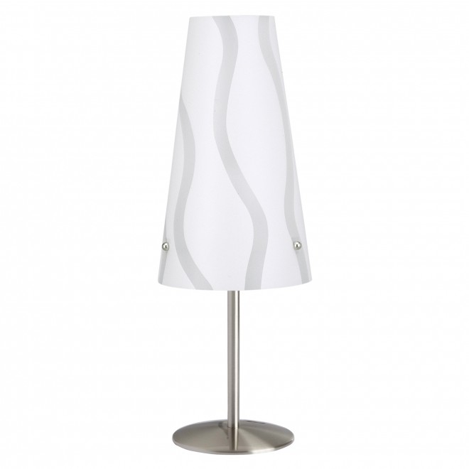 BRILLIANT 02747/05 | Isi Brilliant stolna svjetiljka 36cm sa prekidačem na kablu 1x E14 satenski nikal, bijelo