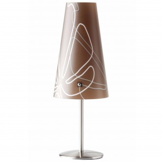 BRILLIANT 02747/23 | Isi Brilliant stolna svjetiljka 36cm sa prekidačem na kablu 1x E14 satenski nikal, tamno smeđe
