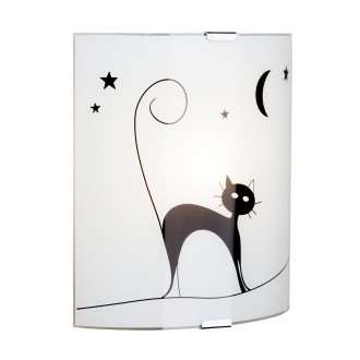 BRILLIANT 05910/75 | Cat Brilliant zidna svjetiljka 1x E27 bijelo, crno