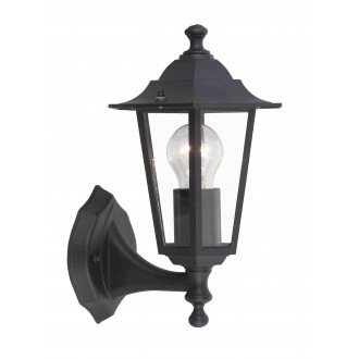 BRILLIANT 40281/06 | CrownB Brilliant zidna svjetiljka 1x E27 IP44 crno