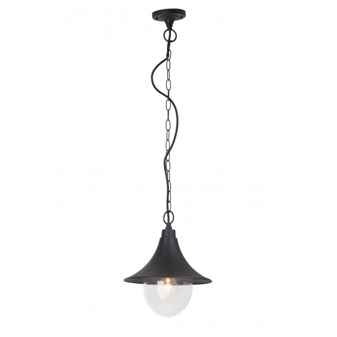 BRILLIANT 41070/06 | Berna Brilliant visilice svjetiljka 1x E27 IP44 crno