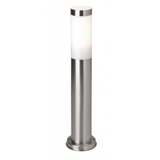 BRILLIANT 43684/82 | Chorus Brilliant podna svjetiljka 50cm 1x E27 IP44 plemeniti čelik, čelik sivo, bijelo