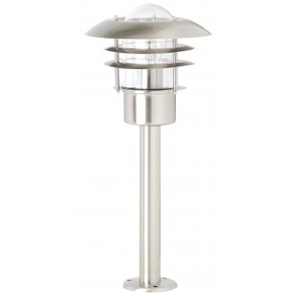 BRILLIANT 45784/82 | Terrence Brilliant podna svjetiljka 50cm 1x E27 IP44 plemeniti čelik, čelik sivo