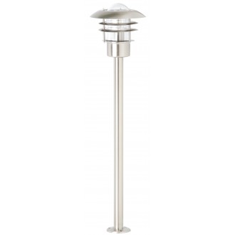 BRILLIANT 45785/82 | Terrence Brilliant podna svjetiljka 90cm 1x E27 IP44 plemeniti čelik, čelik sivo