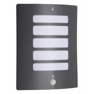 BRILLIANT 47698/63 | Todd Brilliant zidna svjetiljka sa senzorom 1x E27 IP44 grafit, bijelo
