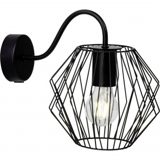 BRILLIANT 54190/06 | Noris-BRI Brilliant zidna svjetiljka s prekidačem 1x E27 crno