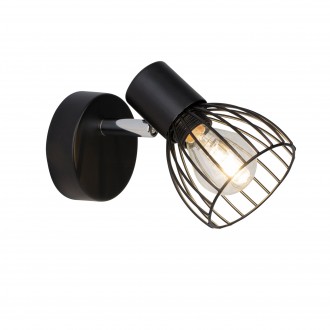 BRILLIANT 62110/06 | Blacky Brilliant zidna svjetiljka elementi koji se mogu okretati 1x E14 crno