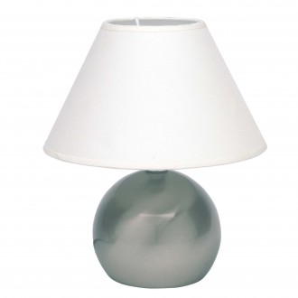BRILLIANT 62447/05 | Tarifa Brilliant stolna svjetiljka 24cm sa dodirnim prekidačem 1x E14 satenski nikal, bijelo