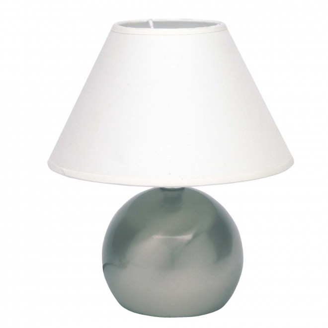 BRILLIANT 62447/05 | Tarifa Brilliant stolna svjetiljka 24cm sa dodirnim prekidačem 1x E14 satenski nikal, bijelo