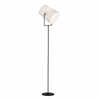 BRILLIANT 63158/76 | Bucket Brilliant podna svjetiljka 159cm sa nožnim prekidačem elementi koji se mogu okretati 1x E14 crno, bijelo
