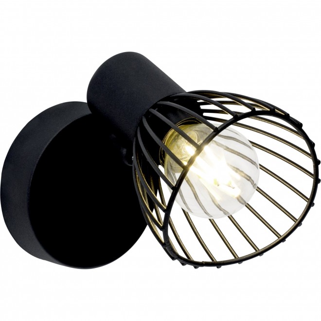 BRILLIANT 71910/06 | Elhi Brilliant zidna svjetiljka elementi koji se mogu okretati 1x E14 crno
