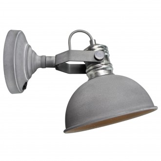 BRILLIANT 90111/70 | Frieda Brilliant zidna svjetiljka s prekidačem elementi koji se mogu okretati 1x E27 sivo