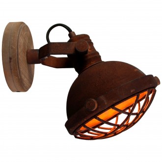 BRILLIANT 90262/55 | Mila-BRI Brilliant zidna svjetiljka s prekidačem elementi koji se mogu okretati 1x E14 rdža smeđe, drvo