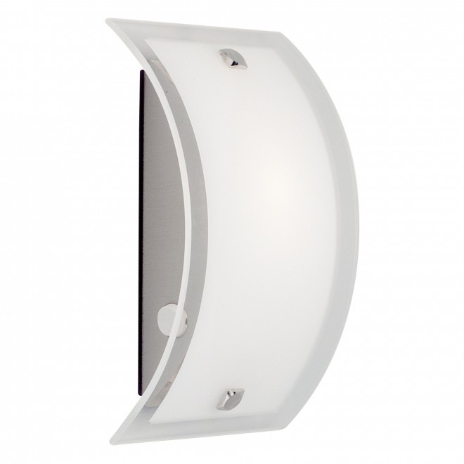BRILLIANT 90266/82 | Elysee Brilliant zidna svjetiljka s prekidačem 1x E14 IP21 čelik, bijelo