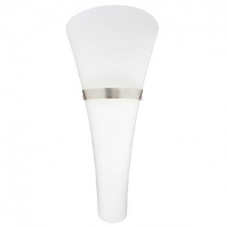BRILLIANT 90339/13 | Kyra Brilliant zidna svjetiljka s prekidačem 1x E27 satenski nikal, bijelo