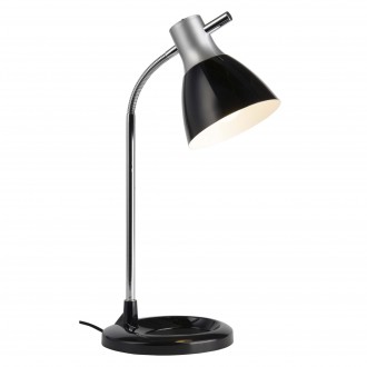 BRILLIANT 92762/06 | Jan Brilliant stolna svjetiljka 52cm s prekidačem elementi koji se mogu okretati 1x E27 srebrno, crno