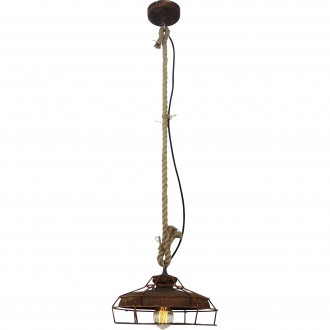 BRILLIANT 93319/60 | Peter-BRI Brilliant visilice svjetiljka 1x E27 rdža smeđe