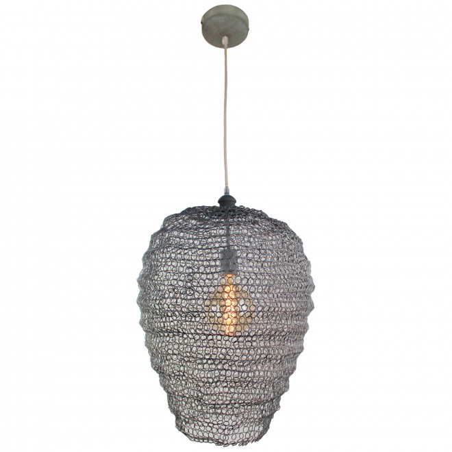 BRILLIANT 93462/70 | Maze Brilliant visilice svjetiljka s mogućnošću skraćivanja kabla 1x E27 beton, drvo