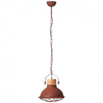 BRILLIANT 93571/55 | Emma-BRI Brilliant visilice svjetiljka 1x E27 rdža smeđe, drvo