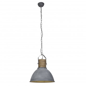 BRILLIANT 93630/70 | Frieda Brilliant visilice svjetiljka 1x E27 beton, drvo